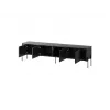 TV-kast cama meble VERA 190x40x50 cm – matzwart bovenblad en frame