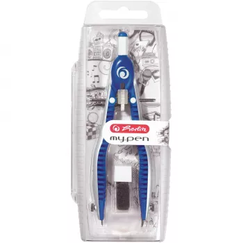 Pen Herlitz my.pen blauw wit maximale diameter 17 cm lengte 163 mm