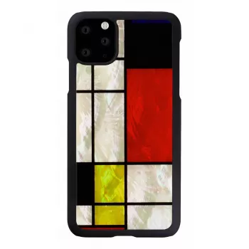 Smartphonehoesje iKins voor iPhone 11 Pro Max – Mondrian zwart beschermhoes