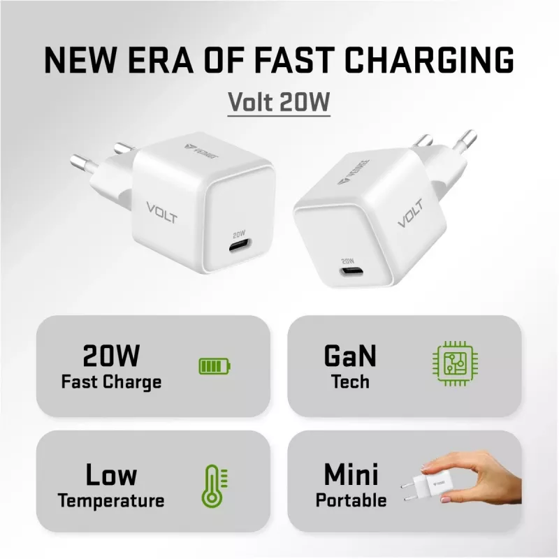 USB-C-voeding YENKEE YAC G20 20W 3A Power Delivery