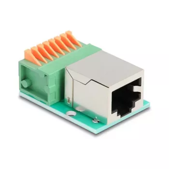 DeLOCK 90652 kabel-adapter RJ45 8-pins klemmenstrook groen zilver