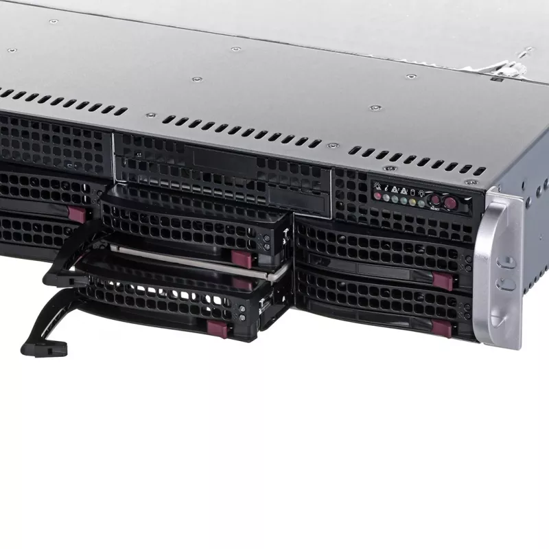 Serverbehuizing Supermicro 825TQC-R802LPB rack zwart