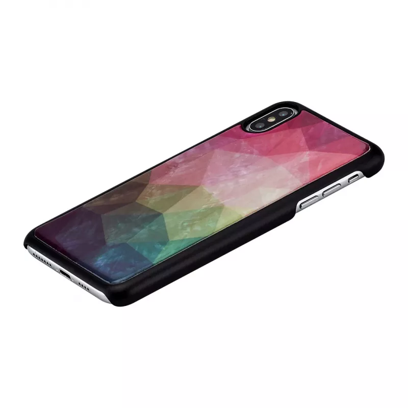 Beschermhoes iKins voor iPhone XS Max – waterbloemen-design, zwart