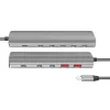 LogiLink USB 3.2 Gen2-hub 4+1-poorts 2x USB-A 2x USB-C PD 100W aluminium