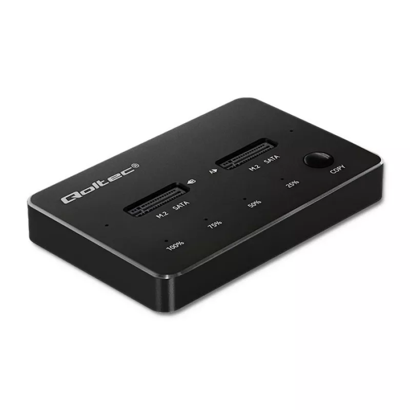 Qoltec 50310 dockingstation 2x SSD M.2 SATA NGFF USB Type-C