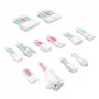 Kabel-/adapterkit Kolink Core Pro 12V-2x6 Type 2 gevlochten verlengkabel – Brilliant White/Neon Blue/Pure