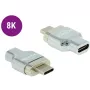 DeLOCK - Thunderbolt / USB-C-adapter - USB-C (M) magnetisch naar USB-C (V) - USB 3.2 Gen 2 / Thunderbolt 3 4,5 A - 8K-ondersteuning - zilver (66433)