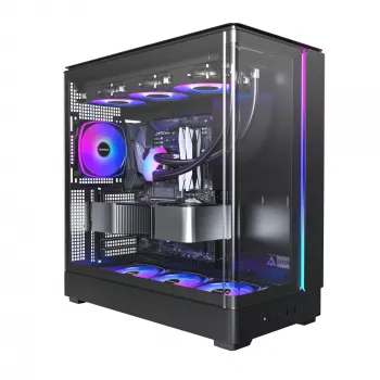 Pc-behuizing Montech KING 45 PRO zwart — micro ATX / Mini-ITX, midi tower