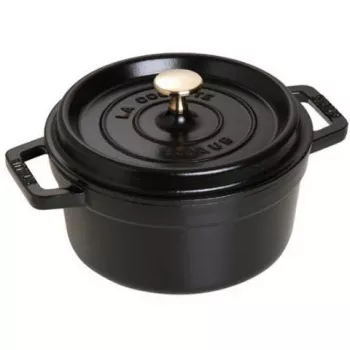 Staub La Cocotte 20 cm rond, zwart, gietijzer (40509-487-0)