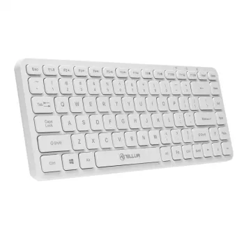 Draadloos toetsenbord Tellur TLL491241 mini wit — compacte layout, draadloze verbinding