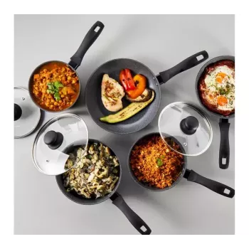 Vijfdelige pannenset Russell Hobbs Metallic Marble RH02814EU7 – antiaanbaklaag, verschillende maten