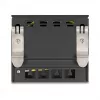 DELOCK blindplaat 4-poorts voor Keystone RJ-modules, zwart, metaal – tafel-/wand-/dinrailmontage