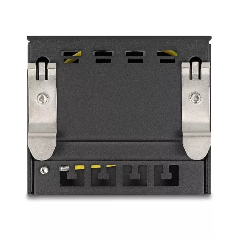 DELOCK blindplaat 4-poorts voor Keystone RJ-modules, zwart, metaal – tafel-/wand-/dinrailmontage