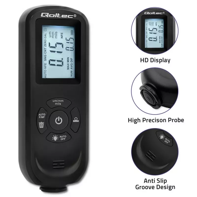 Laagdiktemeter QOLTEC 50646 LCD 0–2000 µm