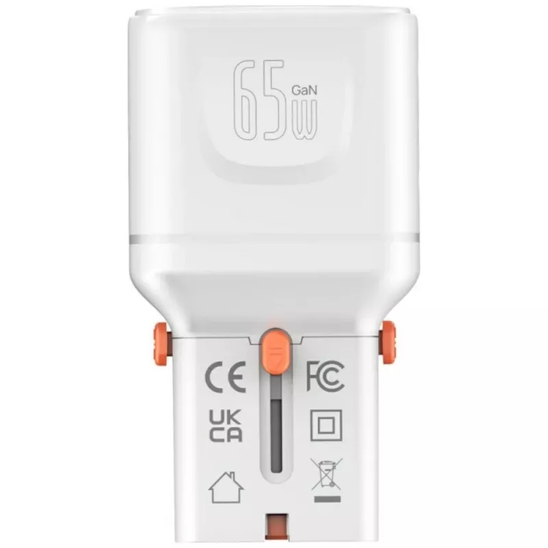 Reisoplader World 65W USB-C + USB-A wit