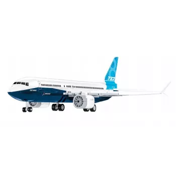 Bouwset Cobi Boeing 737-8 — 340 stukjes, aanbevolen leeftijd 7+, blauw en wit
