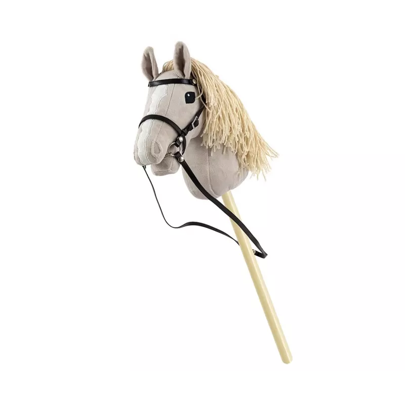 Pluchen hobbypaard Milly Mally 6626 lichtgrijs – Milly Mally knuffel, hobbypaard om op te rijden