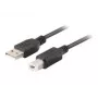 USB-A naar USB-B-kabel LANBERG CA-USBA-15CU-0018-BK, 1,8 m, zwart