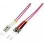 Logilink - patchkabel - LC multi-mode (M) naar ST multi-mode (M) - 5 m - glasvezel - 50/125 micrometer - OM4 - halogeenvrij - heidepaars (FP4LT05)