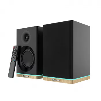 Blaupunkt BS60BK LED-boekenplankluidsprekers, Bluetooth, HDMI ARC, zwart