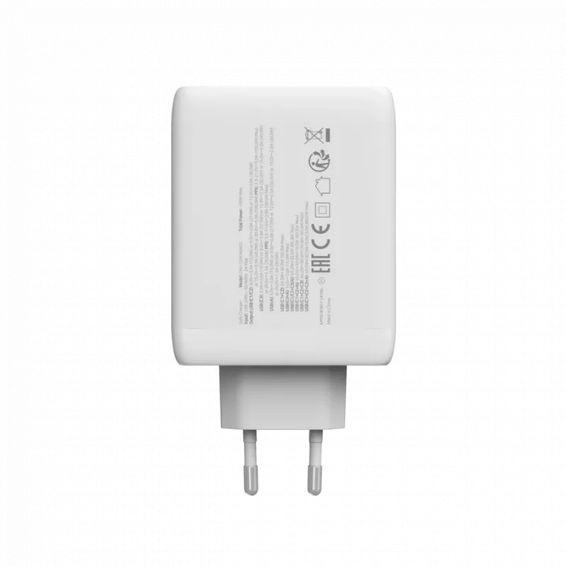 Canyon 100ACC universele snellader voor wandcontactdoos - 2x USB-C 100W - 1x USB-C 30W -