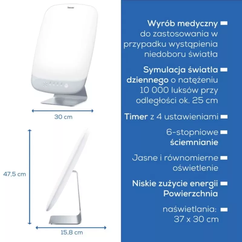 Lichttherapielamp Beurer TL95 (model 60844) LED 10.000 lux