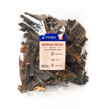 PETMEX runderpens kauwsnack 1 kg – natuurlijke runderpens kauwsnack voor volwassen honden, 1-kg-verpakking