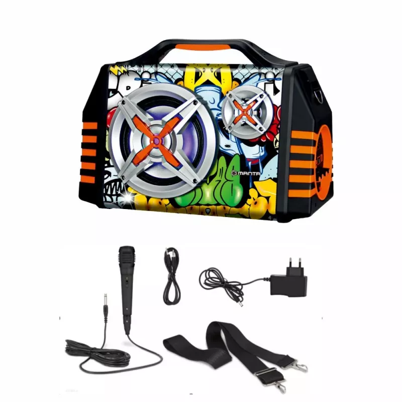 Draagbare luidspreker Manta SPK1005PRO Helios 2, zwart