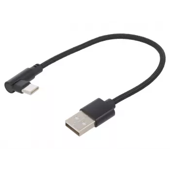Kabel USB 2.0 naar USB-C haaks / CC-USB2-AMCML-0,2M GEMBIRD