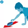 Trein BRIO World Pull Back Train zwart blauw 36019