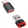 Interface-adapter 4smarts 541615 – USB Type-A (host) naar USB Type-C (uitgang), zwart, rechte stekker-naar-bus, 2-pack