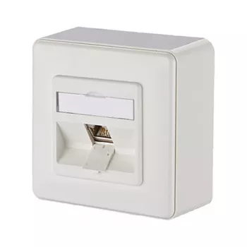 METZ CONNECT BTR IT CONNECT E-DAT Module 8(8) AP - inbouwdoos - RJ-45 - zuiver wit, RAL 9010 (1309110002-E)