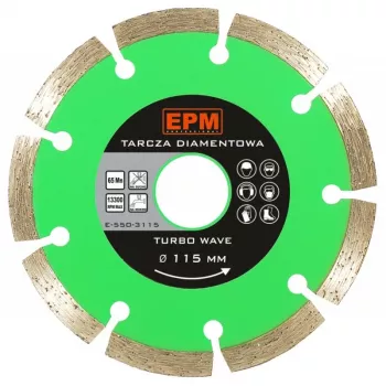Gesegmenteerde diamantschijf 350 mm voor het snijden van beton en metselwerk, model E-550-0350