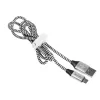 USB-kabel Tracer TRAKBK46928 1m USB A micro-USB B zwart zilver