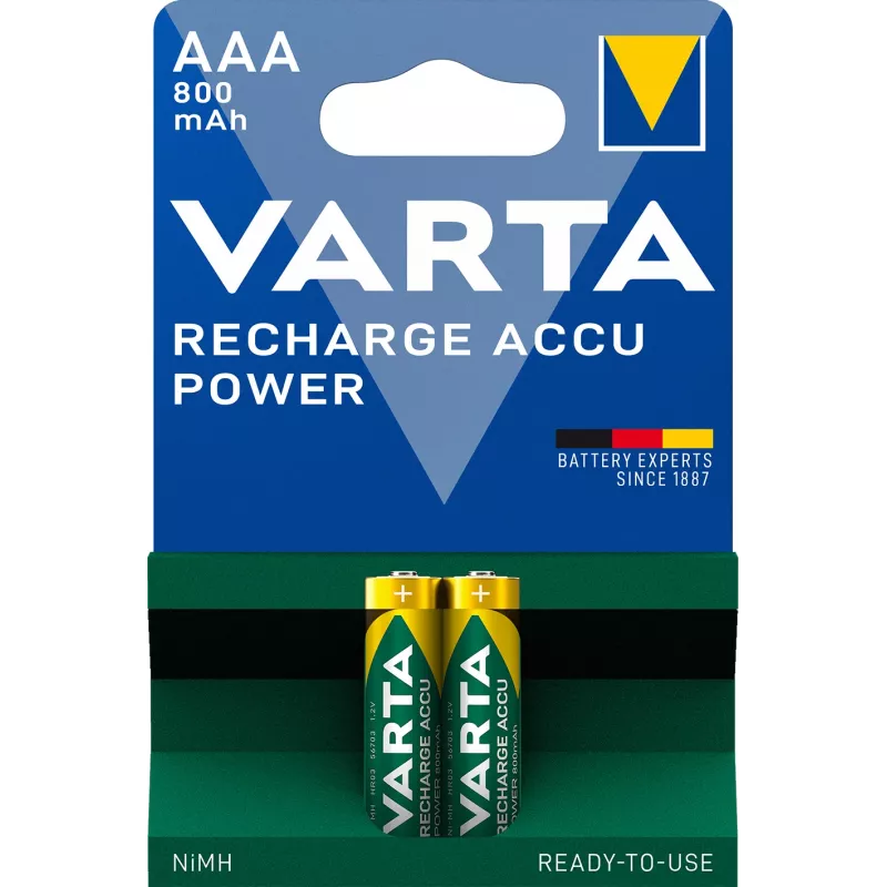 Varta accu VARTA R2U Ni-MH AAA (Micro) 800mAh 1,2V / 2er blister (56703 101 402)