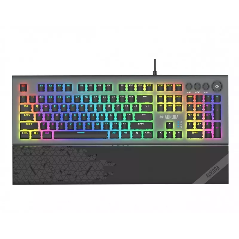iBox Aurora K-5 toetsenbord USB QWERTY zilver