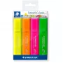 Marker Staedtler 364 P WP4 beitelpunt groen oranje roze geel
