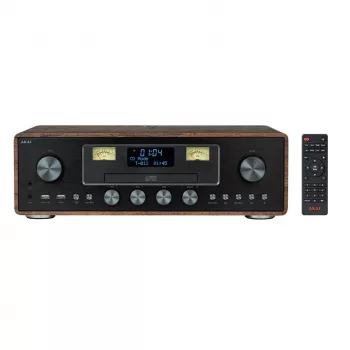 Micro-hifi-systeem AKAI AM-100 RHAPSODY — compact audio-minisysteem met ingebouwde versterker en cd-/USB-weergave