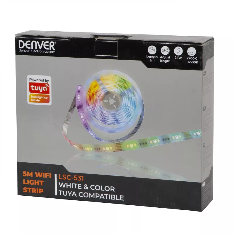 Denver LSC-531 Wi-Fi-lichtstrip, 5 m, Tuya