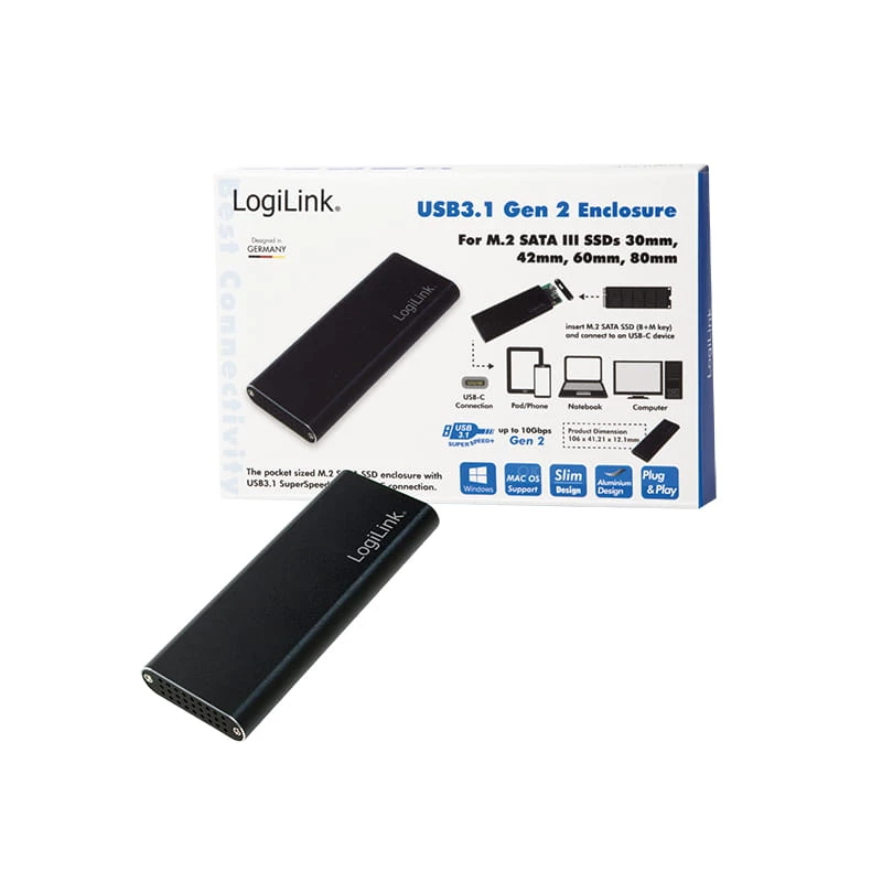 SSD-behuizing LogiLink UA0314 zwart M.2