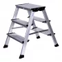 Opstapje Krause 126030 — aluminium 3 treden, 65 cm max hoogte, 6.1 kg, 500 mm breedte