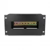 Delock 67320 10" installatieautomatenstrip met afdekking en DIN-rail, 3U, metaal, zwart
