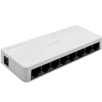 Netwerkswitch QOLTEC 52246 — 8 x RJ45-poorten, 100 Mbps