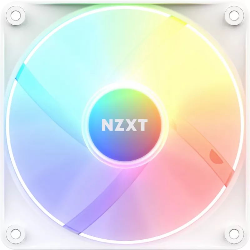 NZXT F120 RGB Core RF-C12SF-W1 120 mm behuizingsventilator, 500–1800 RPM, PWM, wit