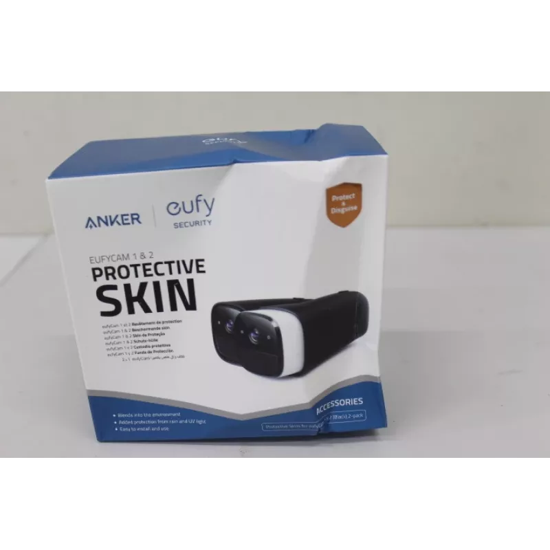 Siliconenhoezen set Anker Eufy 2 zwart voor EufyCam EufyCam 2