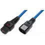 Microconnect MC-C13C14LOCK-0.5MB netkabel blauw 0,5 m C13-koppeling C14-koppeling