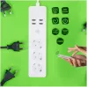 Tellur WiFi slim stopcontact met 3 AC-stopcontacten en 4 USB-poorten (4A)