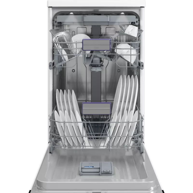 BEKO vrijstaande vaatwasser BDFS26120WQ, energie-efficiëntieklasse E, breedte 45 cm, 6 programma's, inverter-motor, derde lade, wit