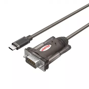 Unitek Y-1105K USB-C naar RS-232-adapter, 1,5 m, zwart