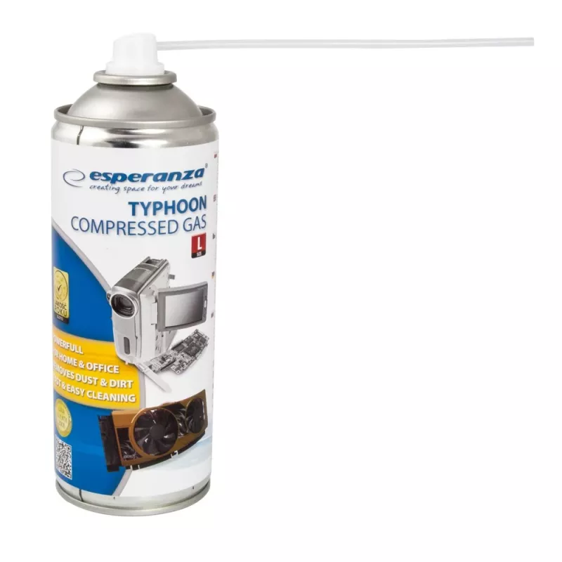 Persluchtspray ESPERANZA ES103 400 ml, blauw/wit, laat geen krassen achter